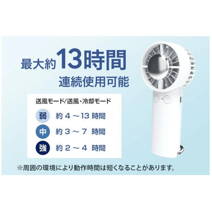 カルテック 冷却プレートで肌にあててひんやり冷却 ハンディーファン KL-HF01 手持ち扇風機 熱さ対策に