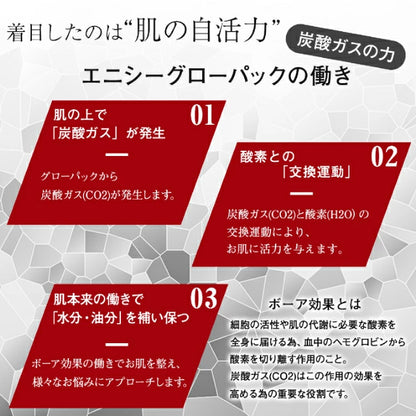 エニシーグローパック 正規品 10回分 エニシー 炭酸ガスパック フェイス用パック フェイスパック 顔パック 個包装