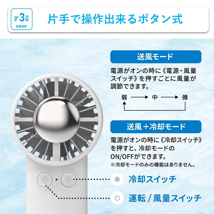 ハンディファン 冷却プレート 単品 手持ち扇風機 カルテック COOL AIR KL-HF01